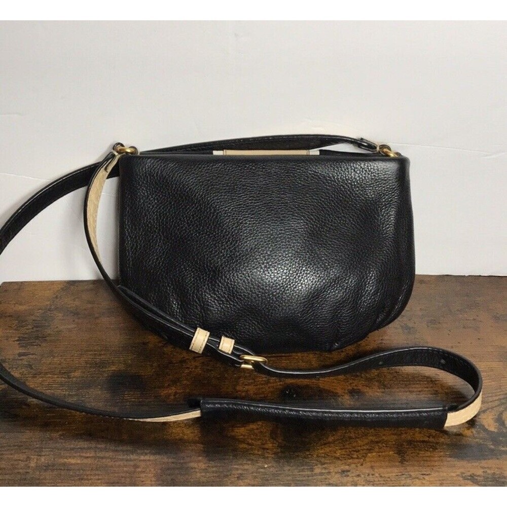 Marc Jacobs Womens Leather Crossbody Small Bag Black Beige Color block  Y2K - Picture 9 of 11